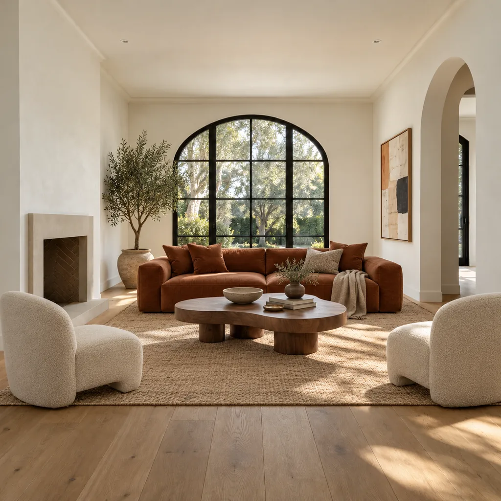 Warm minimal interior