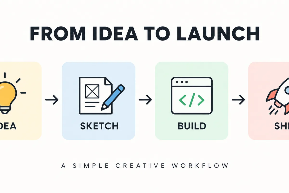 Creative workflow infographic