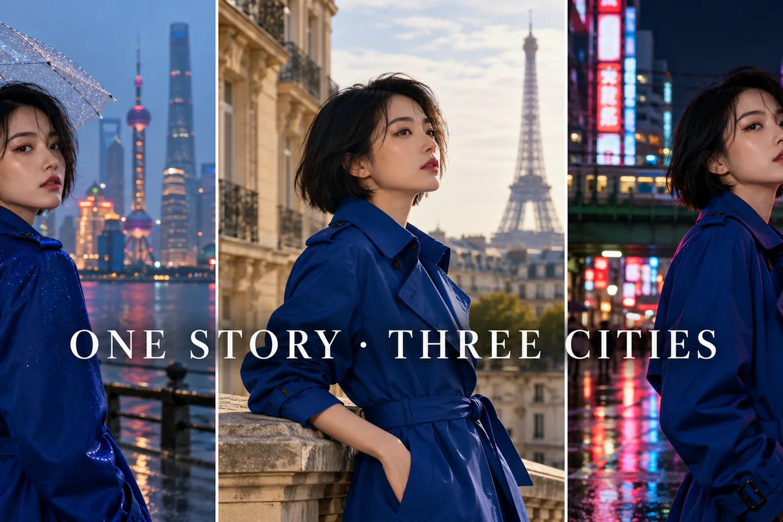 One story, three cities